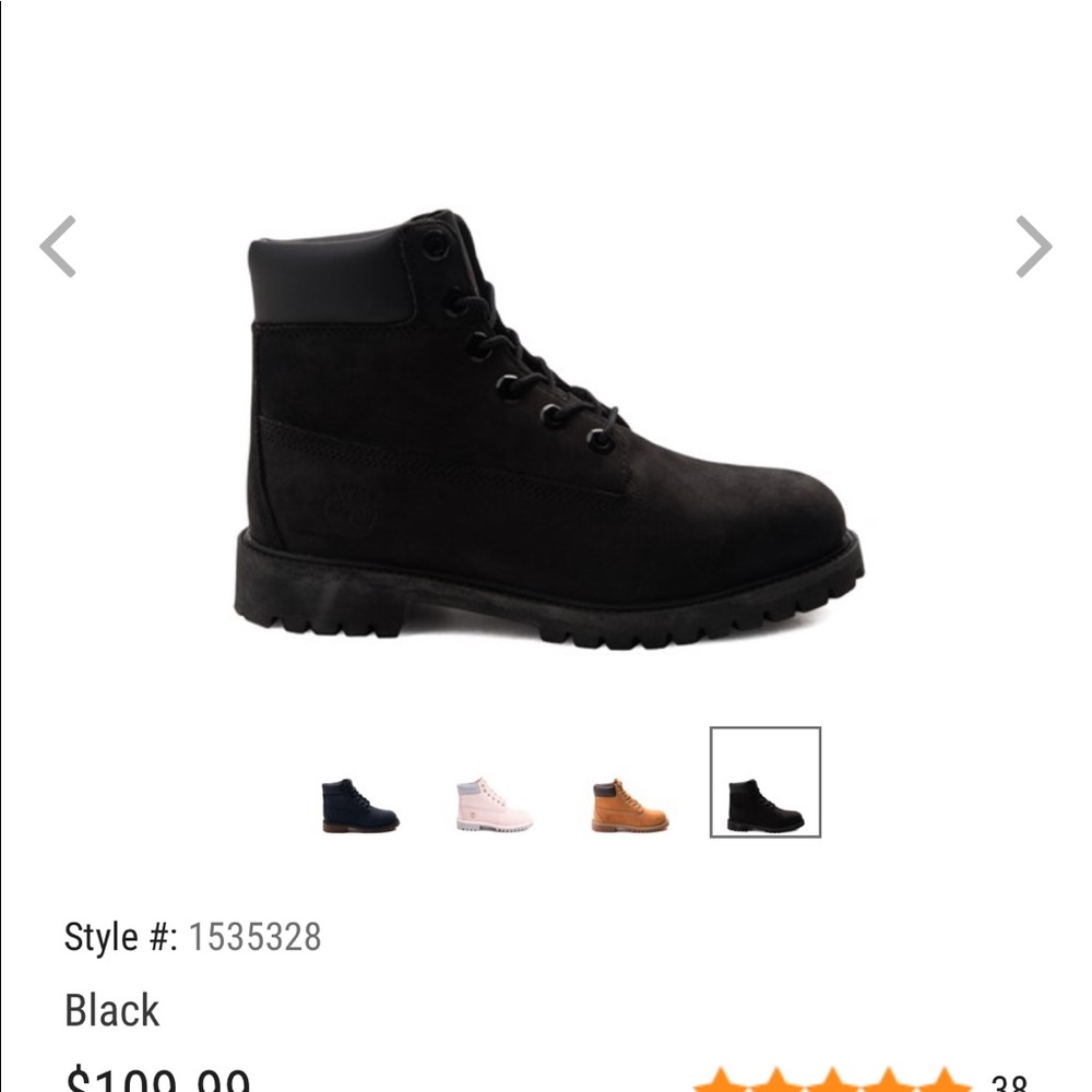 2yt black Timberland 6” waterproof boots
